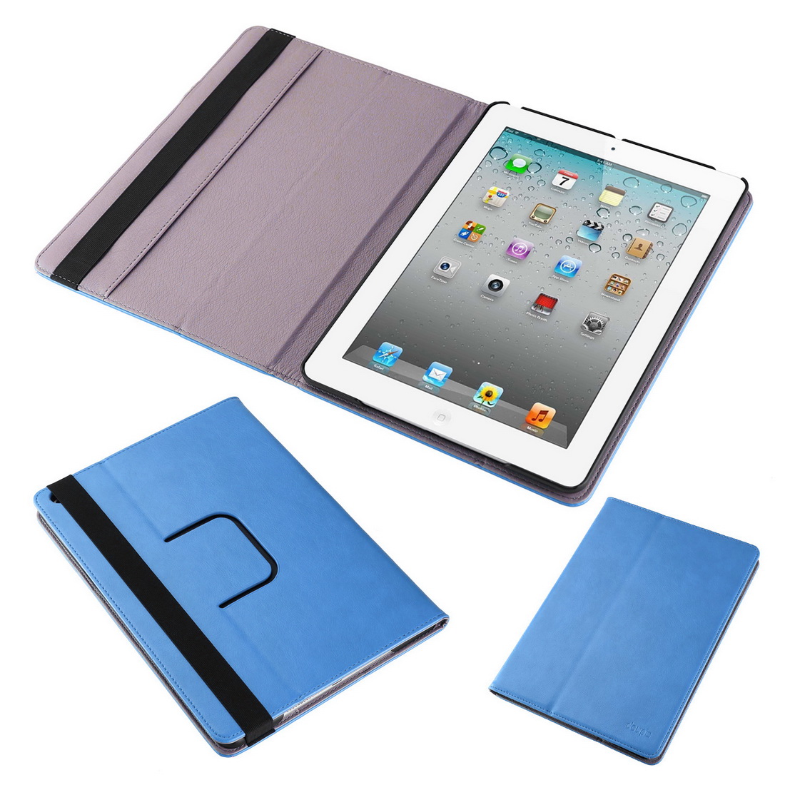 Doupi 360° Drehbare Schutzhülle Für IPad Mini 1/2/3 – Mit Smart Cover, Ständerfunktion & Sleep/Wake In Lila